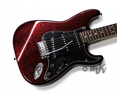 Red Sparkle Over Black